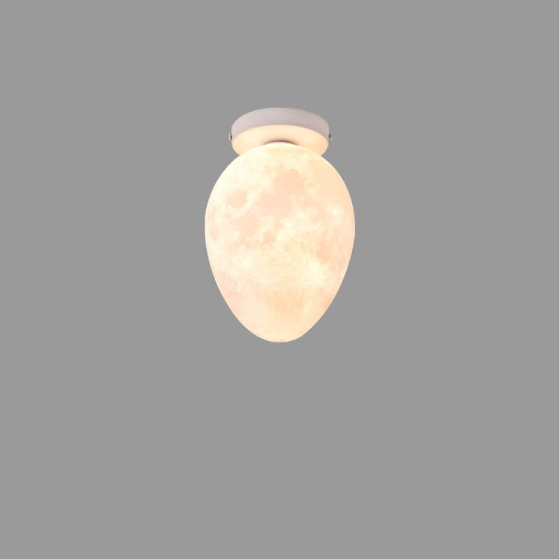 Nordic Creative Egg Design 1-Light Semi-Flush Mount Ceiling Light