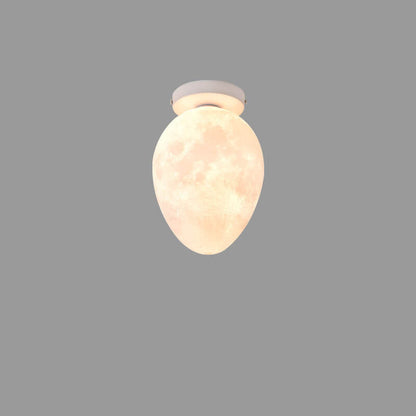 Nordic Creative Egg Design 1-Light Semi-Flush Mount Ceiling Light