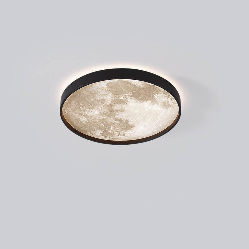 Nordic Creative Moon Round LED Flush Mount Ceiling Light
