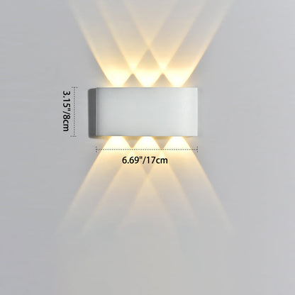 Modern Minimalist Waterproof Cylinder Rectangular Aluminium Iron Acrylic LED Wall Sconce Lamp For Outdoor Patio