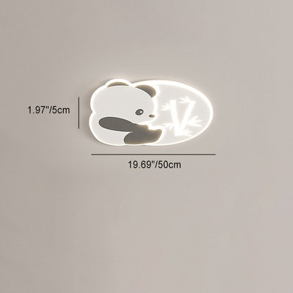モダンアールデコ調 カタツムリ パンダ ウサギ ラウンド アクリル アイアン LED フラッシュマウント シーリングライト 寝室用