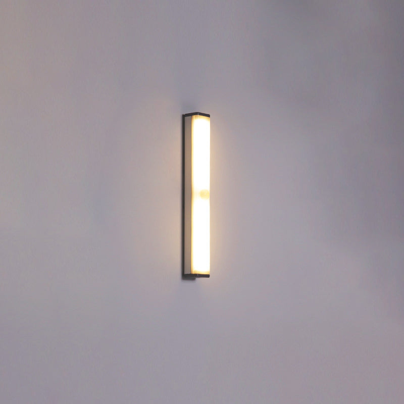 Modern Simplicity Long Cylinder Aluminum Acrylic LED Wall Sconce Lamp For Living Room