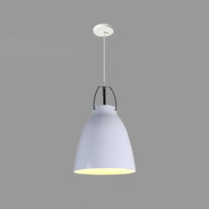 Contemporary Nordic Aluminum Bell 1-Light Pendant Light For Dining Room