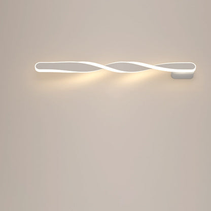 مصباح حائط LED طويل من الألومنيوم والسيليكون بتصميم حلزوني عصري بسيط لغرفة المعيشة 
