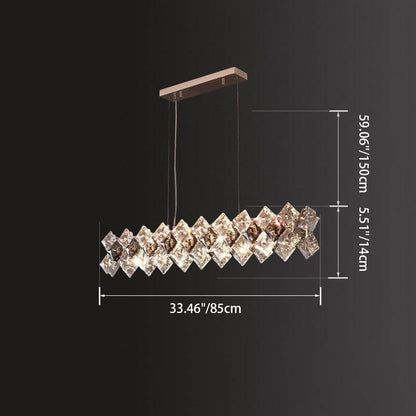Contemporary Luxury Crystal Diamond Circle Plated Hardware 5/6/7/8/10/14 Light Chandelier For Living Room