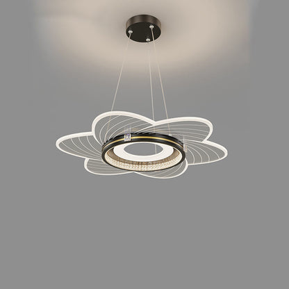 مصباح LED معلّق بتصميم دوامة من الأكريليك الكريستالي الفاخر المعاصر لغرفة النوم 