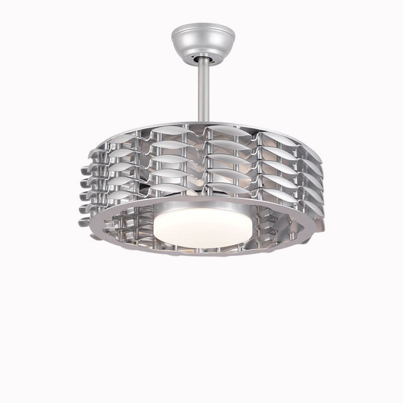 Modern Minimalist Hardware Cylinder LED Downrods Ceiling Fan Light