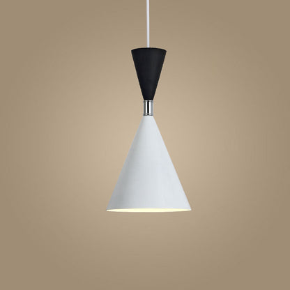 Nordic Minimalist Cone Solid Color Iron Aluminum 1-Light Pendant Light