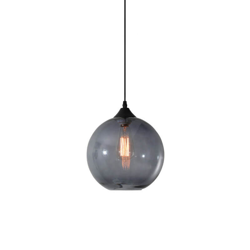 Nordic Minimalist Stained Round Glass 1-Light Pendant Light
