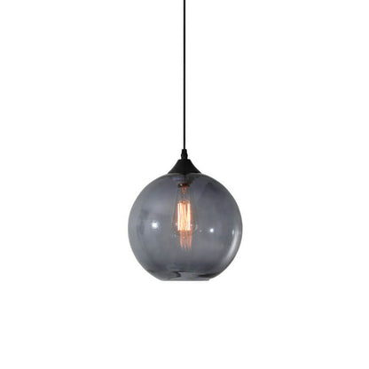 Nordic Minimalist Stained Round Glass 1-Light Pendant Light