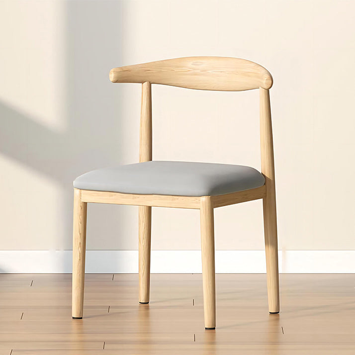 Modern Simplicity Microfiber Leather Fabric Carbon Steel Sponge Emulsion Square Dining Chair Backrest For Dining Room