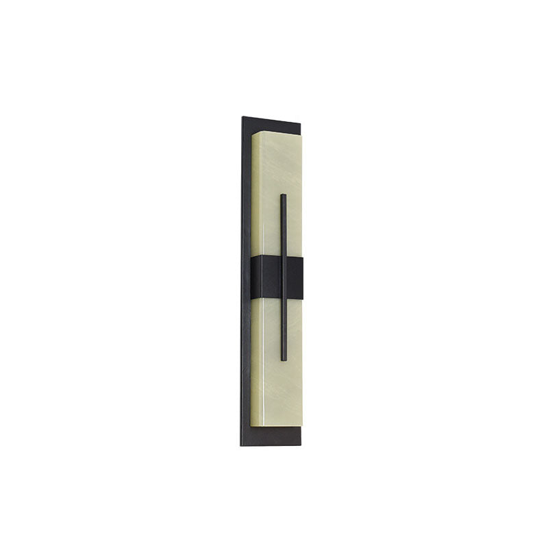 Outdoor Minimalist Rectangular Stainless Steel Acrylic LED Waterproof Wall Sconce Lamp