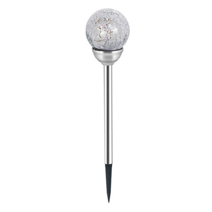 Modern Colorful Round Head Solar Outdoor Lawn LED Garden Ground Insert Landscape Light