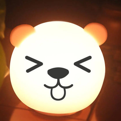 Cartoon Animal Colorful Silicone LED Night Light Table Lamp
