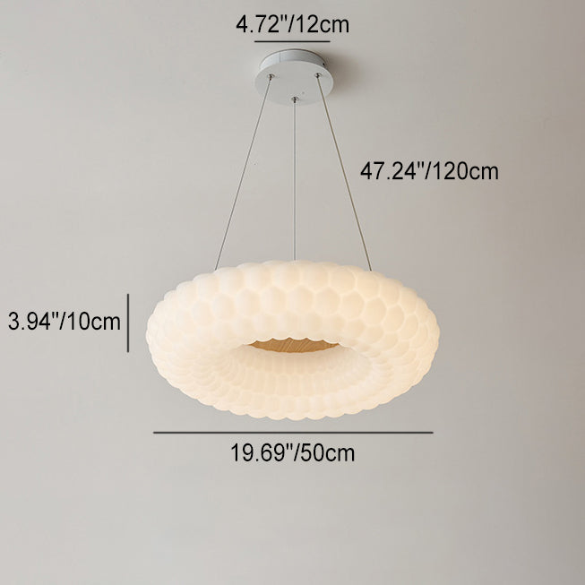 Modern Simplicity Cloud PE Round Shade LED Pendant Light For Living Room