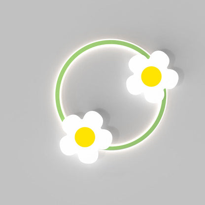 مصباح حائط LED بتصميم دوار الشمس من الأكريليك بتصميم عصري بسيط من الحديد 