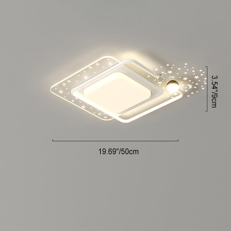 مصباح سقف LED مربع الشكل مصنوع من الأكريليك بتصميم إبداعي معاصر لغرفة المعيشة 