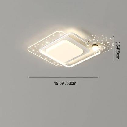 مصباح سقف LED مربع الشكل مصنوع من الأكريليك بتصميم إبداعي معاصر لغرفة المعيشة 