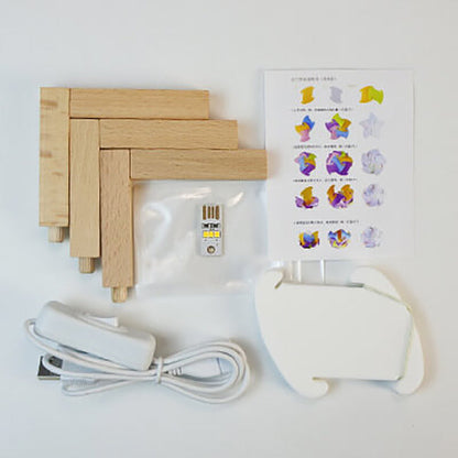 Creative DIY Round Hydrangea Combination Design LED Night Light Table Lamp