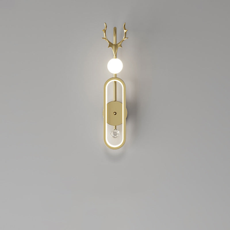 مصباح حائط LED دائري فاخر من Nordic Light بتصميم قرون الغزال 