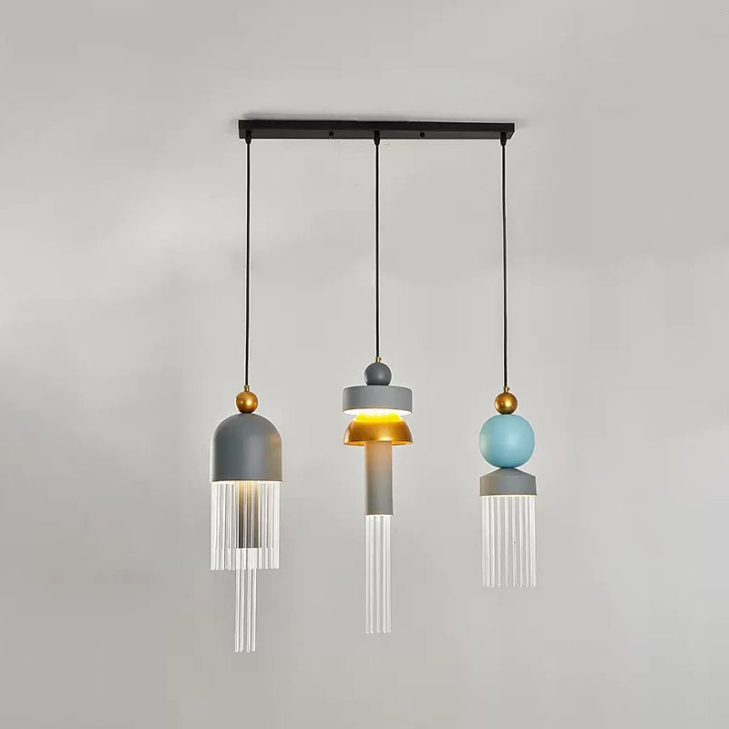 ثريا LED من الألومنيوم بتصميم عصري إبداعي غير منتظم لغرفة المعيشة 