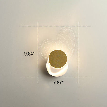 مصباح حائط LED هندسي من الأكريليك باللون الذهبي الفاخر بإضاءة عصرية 