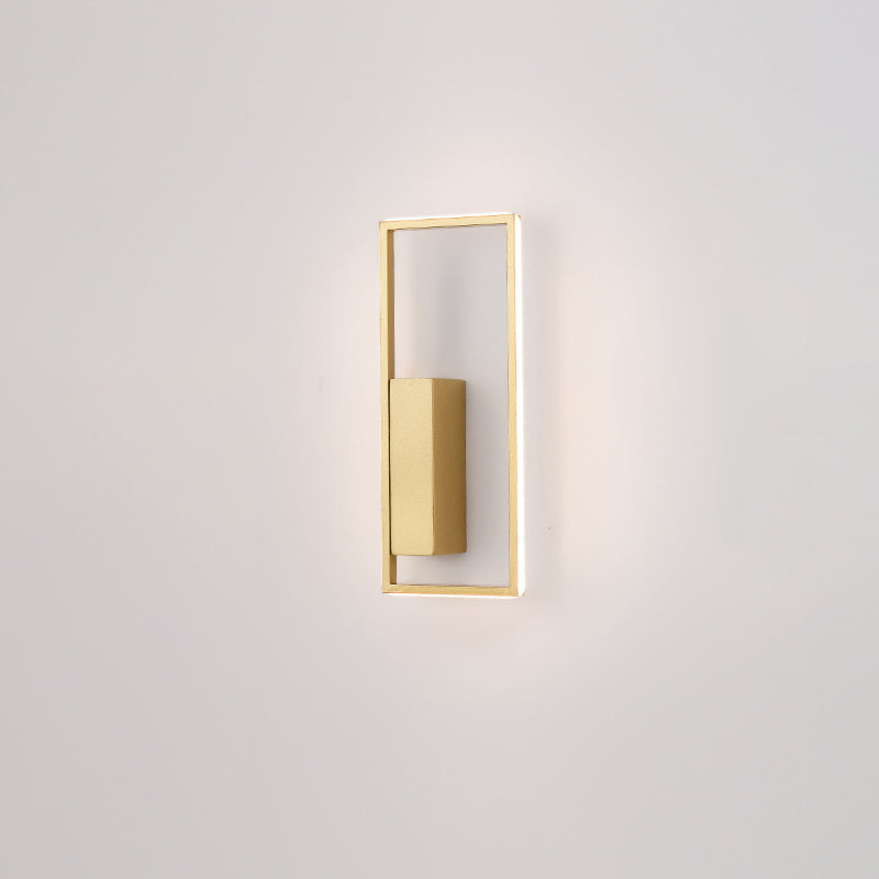 مصباح حائط LED من السيليكون الحديدي بتصميم مستطيل عصري بسيط لغرفة المعيشة 