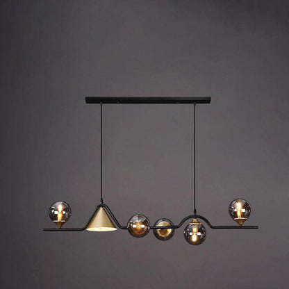 ثريا جزيرة فاخرة بتصميم كرة مستديرة من Nordic Creative Light، مزودة بـ 4/5/6 مصابيح 