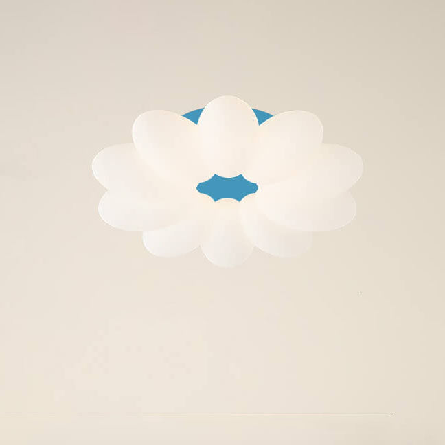 Modern Minimalist PVC Floral Shape LED Kids Flush Mount Ceiling Light