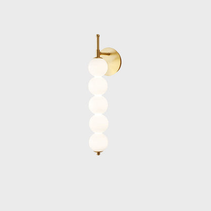 مصباح حائط LED فاخر من Nordic Light مصنوع من زجاج اللؤلؤ 