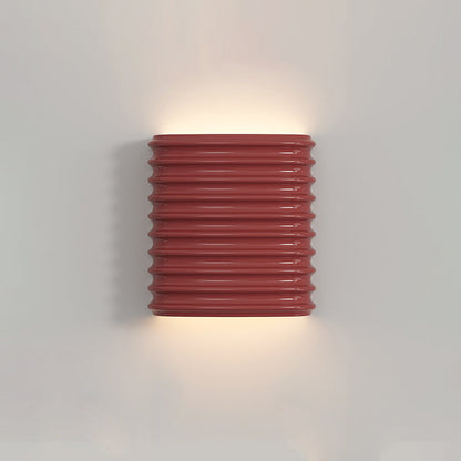 Modern Minimalist Half Cylinder Hardware Resin 1-Light Wall Sconce Lamp For Bedroom