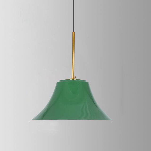 Industrial Vintage Green Iron Dome Cone 1-Light Pendant Light