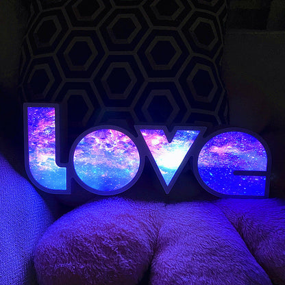 Modern Art Deco Waterproof PS LOVE Letter LED Table Lamp For Bedroom