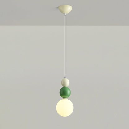 Contemporary Creative Orb Hardware Glass 1-Light Pendant Light For Bedroom