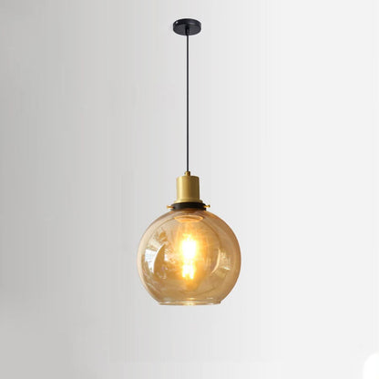 Vintage Minimalist Semi-Circular Cone Cup Iron Glass 1-Light Pendant Light