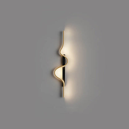 مصباح حائط LED من الألومنيوم بتصميم موجة طويلة عصري وبسيط لغرفة المعيشة