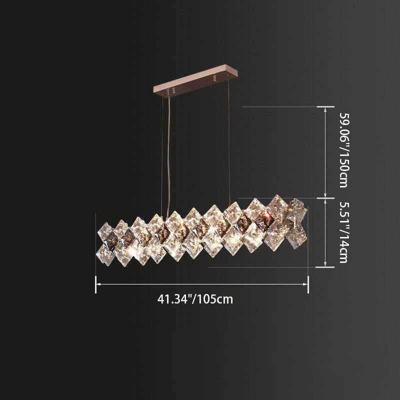 Contemporary Luxury Crystal Diamond Circle Plated Hardware 5/6/7/8/10/14 Light Chandelier For Living Room