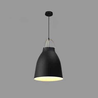 Contemporary Nordic Aluminum Bell 1-Light Pendant Light For Dining Room