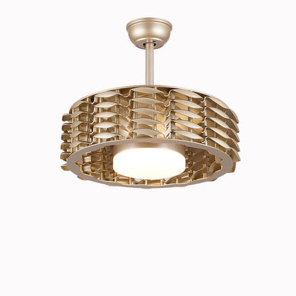 Modern Minimalist Hardware Cylinder LED Downrods Ceiling Fan Light