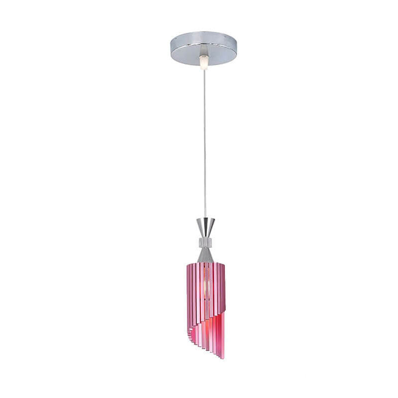Nordic Light Luxury Minimalist Solid Color Aluminum 1-Light Pendant Light