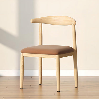 Modern Simplicity Microfiber Leather Fabric Carbon Steel Sponge Emulsion Square Dining Chair Backrest For Dining Room