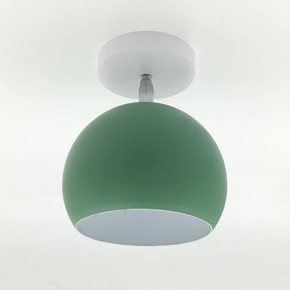 Nordic Macaron Dome 1-Light Semi-Flush Mount Ceiling Light