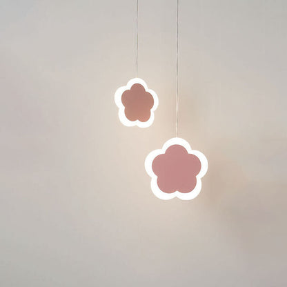 モダンミニマリストハートバタフライフラワーアクリルLEDシャンデリア