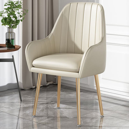 Contemporary Scandinavian Velvet PU Leather Sponge Emulsion Metal Square Vanity Stool Backrest Armrest For Bedroom