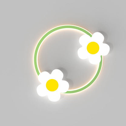 مصباح حائط LED بتصميم دوار الشمس من الأكريليك بتصميم عصري بسيط من الحديد 