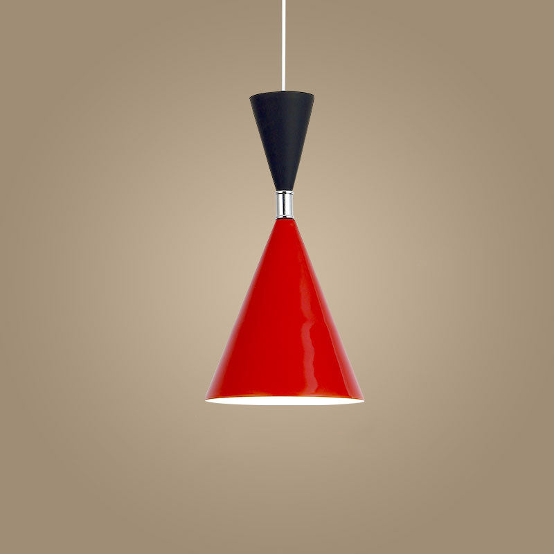 Nordic Minimalist Cone Solid Color Iron Aluminum 1-Light Pendant Light