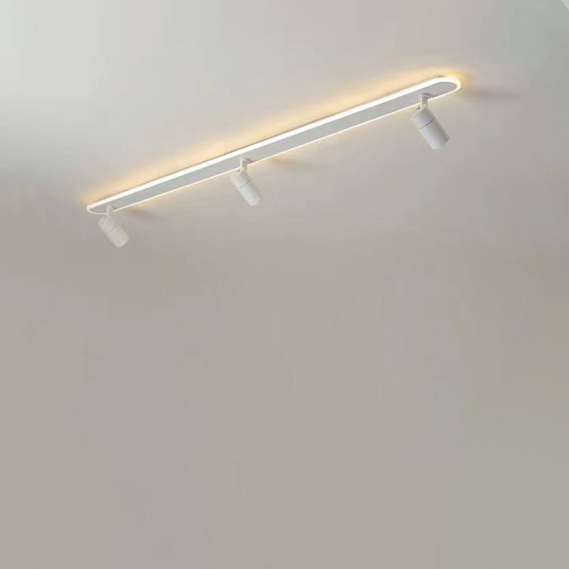 Modern Minimalist Acrylic Long Spotlight Track Light LED Flush Mount Ceiling Light For Living Room