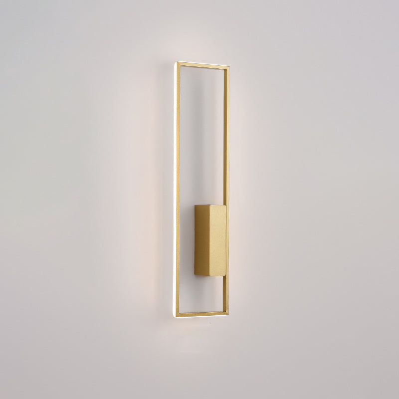 مصباح حائط LED من السيليكون الحديدي بتصميم مستطيل عصري بسيط لغرفة المعيشة 