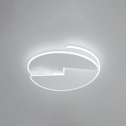 Modern Minimalist Round Acrylic Iron Shade LED Flush Mount Ceiling Light For Bedroom