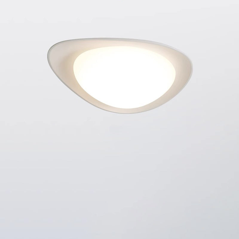 モダンでミニマリストな石畳楕円形樹脂PE LEDフラッシュマウントシーリングライト（寝室用） 